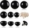 360-Piece Large Black Plastic Safety Eyes & Noses with Washers – 12mm–30mm Assorted Sizes for Crochet Dolls, Plush Toys & DIY Crafts